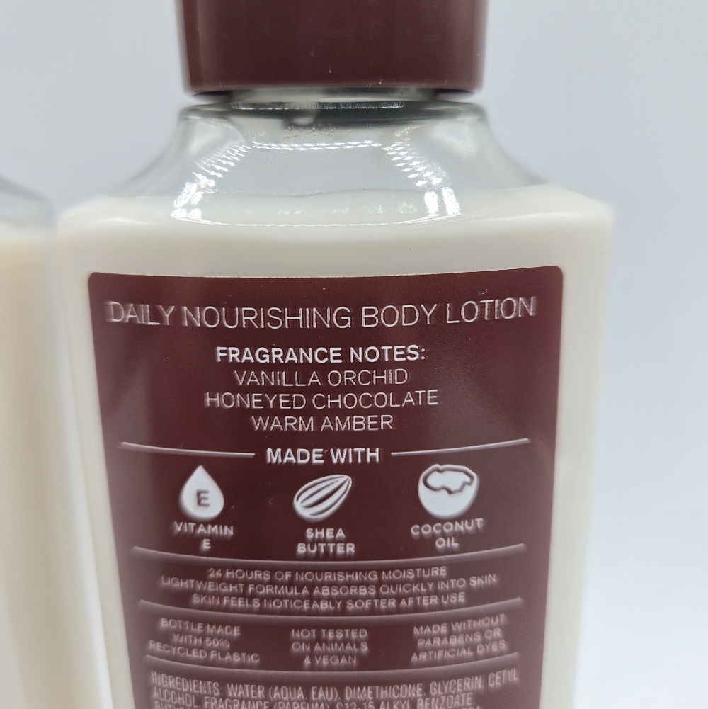 Bath and Body Works Chocolate Amber Daily Nourishing Body Lotion Bundle Set - Picture 4 of 5